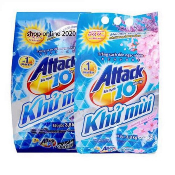 Bột giặt attack khử mùi hương hoa anh đào 3,8kg H48