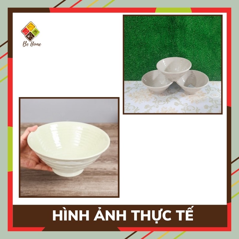 Tô Nhựa Melamine BEHOME Bát Đĩa Nhựa Bộ Bát Ăn Cơm To Melamine Tô Ăn Phở Chịu nhiệt độ Cao Hàng Cao Cấp Hàn Quốc