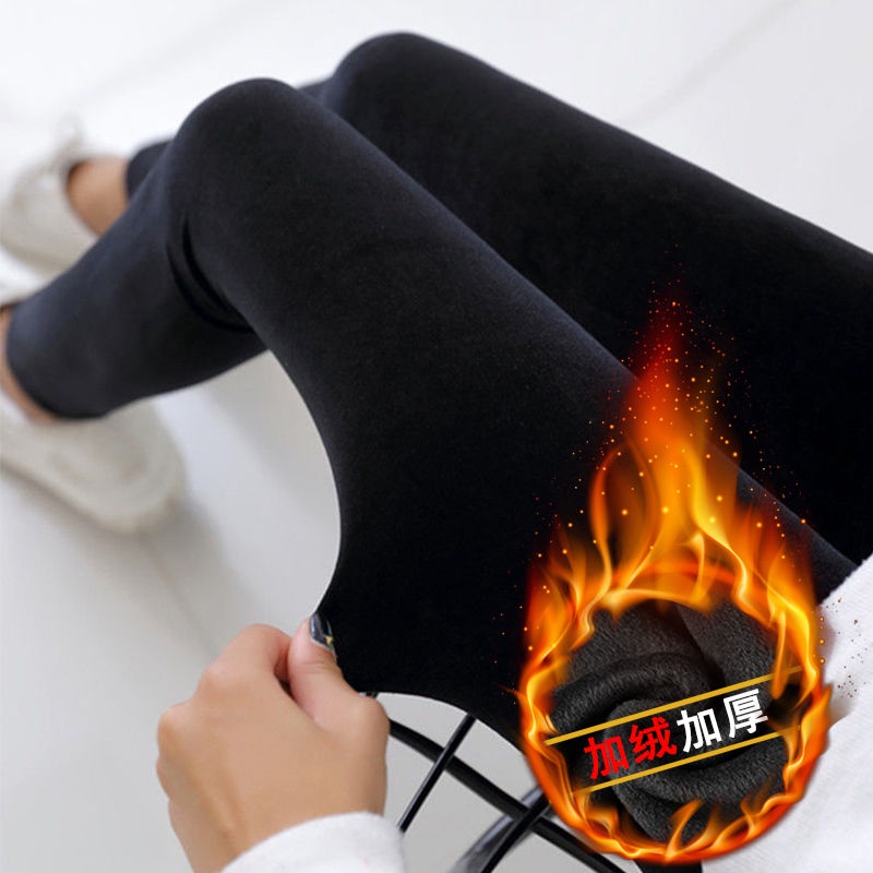 Quần legging nhung vàng dày dặn lót mặc ngoài thu đông cho nữ co giãn cao phong cách Hàn Quốc mẫu mới tôn dáng | BigBuy360 - bigbuy360.vn