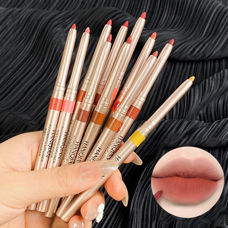 Chì Kẻ Viền Môi Lì Kháng Nước Lâu Trôi Thiết Kế Dạng Xoay Dễ Sử Dụng