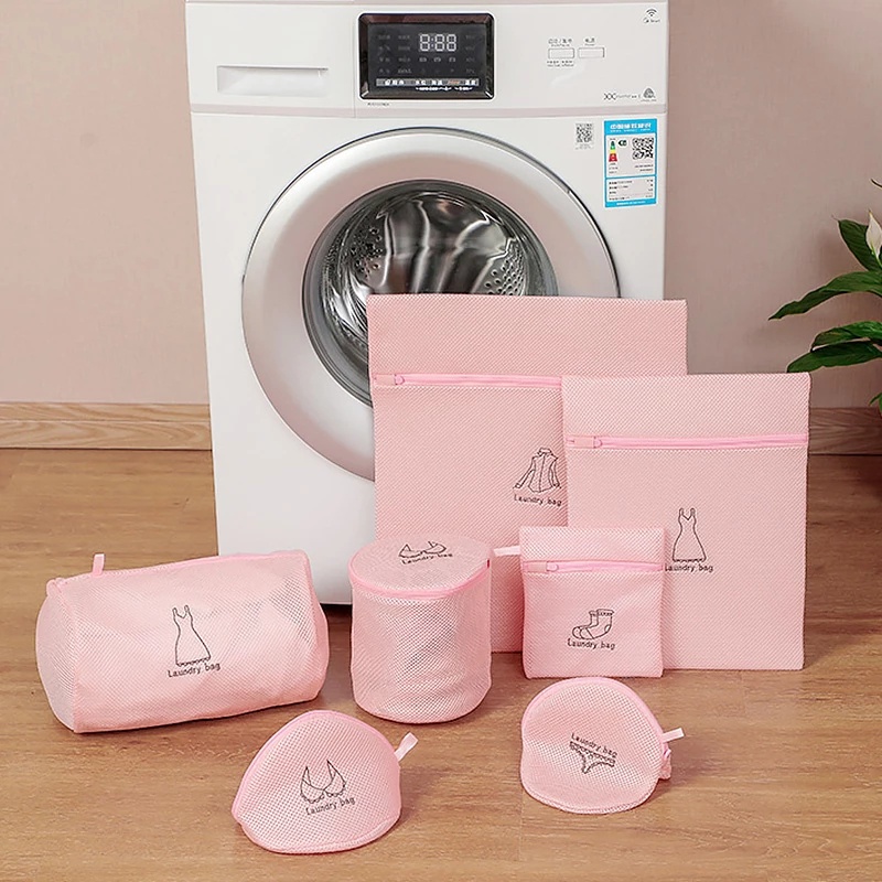 Túi lưới đựng đồ giặt đồ lót khoá kéo an toàn tiện dụng