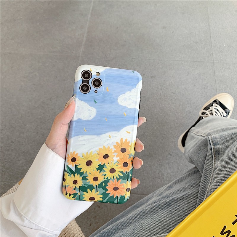 Ốp lưng iphone Đồng hoa IMD viển nổi cạnh cong 5/5s/6/6plus/6s/6splus/7/7plus/8/8plus/x/xr/xs/11/12/pro/max/plus/promax | BigBuy360 - bigbuy360.vn