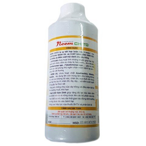 150 ml - Hoạt chất sinh học Neem Chito - Phòng trừ nhện đỏ và bọ trĩ trên cây hoa hồng