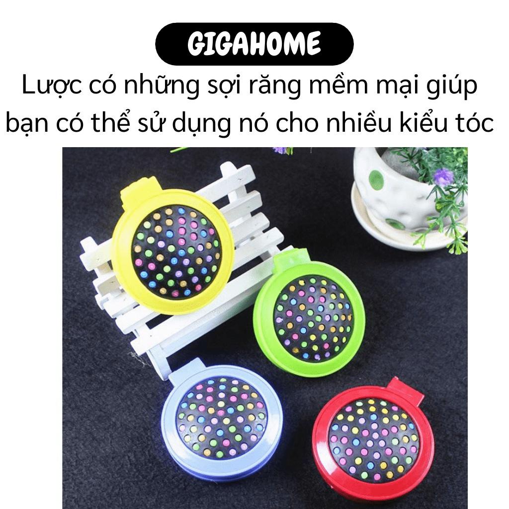 Lược Mini GIGAHOME Lược Gấp Kèm Gương Nhỏ Gọn, Bỏ Túi Tiện Lợi Có Thể Massage Da Đầu 8204