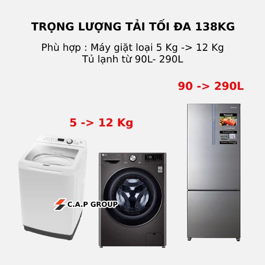 ( Xã Kho Gia Dụng ) Chân Kê Tủ Lạnh Máy Giặt INOX Đa Năng Chống Rung Lắc Bảo Vệ Máy Móc Nhà Bạn