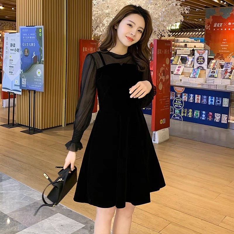 Váy pha tay liền