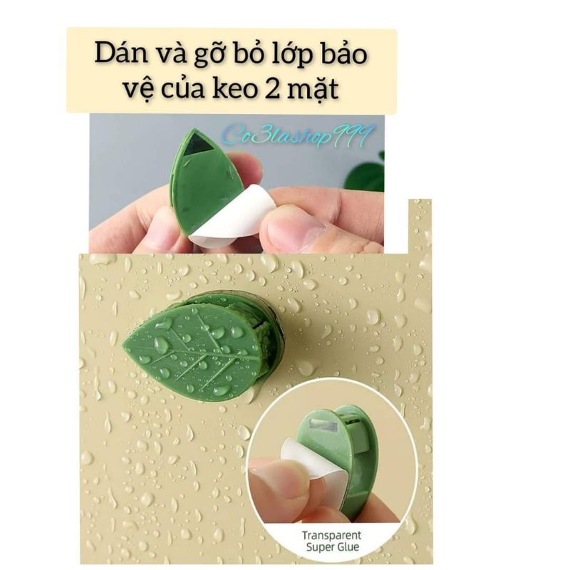 Nút nhựa chiếc lá cố định dây leo tường gạch men/ cửa kính (1 NÚT)