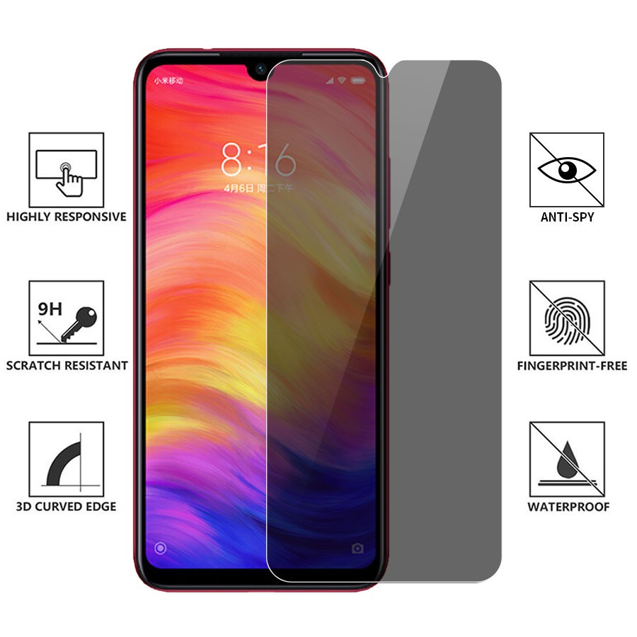 Kính Cường Lực chống nhìn trộm Xiaomi Mi 9T 10T 11T 12T 11 Lite Poco F2 X3 X4 X5 F3 F4 M3 M4 Pro Redmi Note 7 8 9 9S 10 10S 11 11S 12 12S 9A 9C 10C