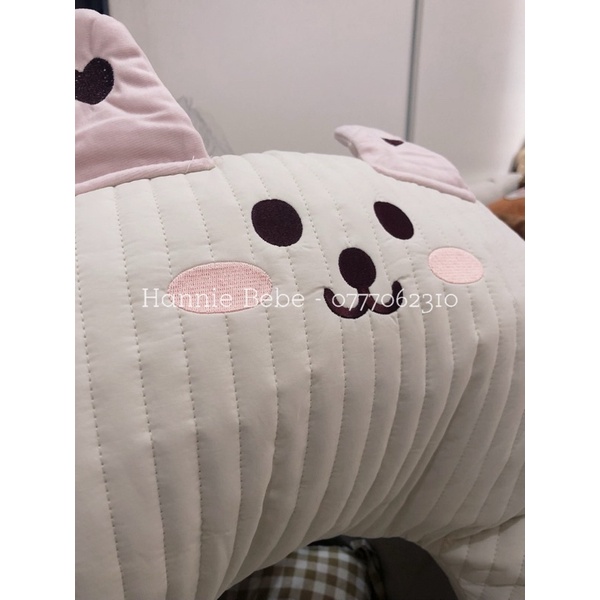 Gối Ngủ Chần Bông Cotton Tinh Khiết Hình Mặt Có Thể Tháo Rời Cho Bé