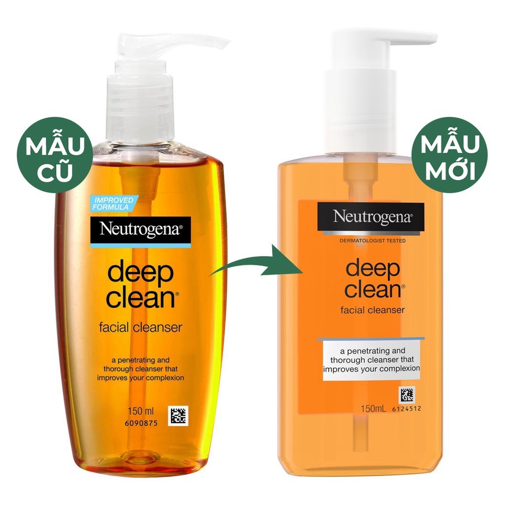 Sữa Rửa Mặt NEUTROGENA làm sạch sâu dạng gel - NEUTROGENA Facial Cleanser Deep Clean 150mL