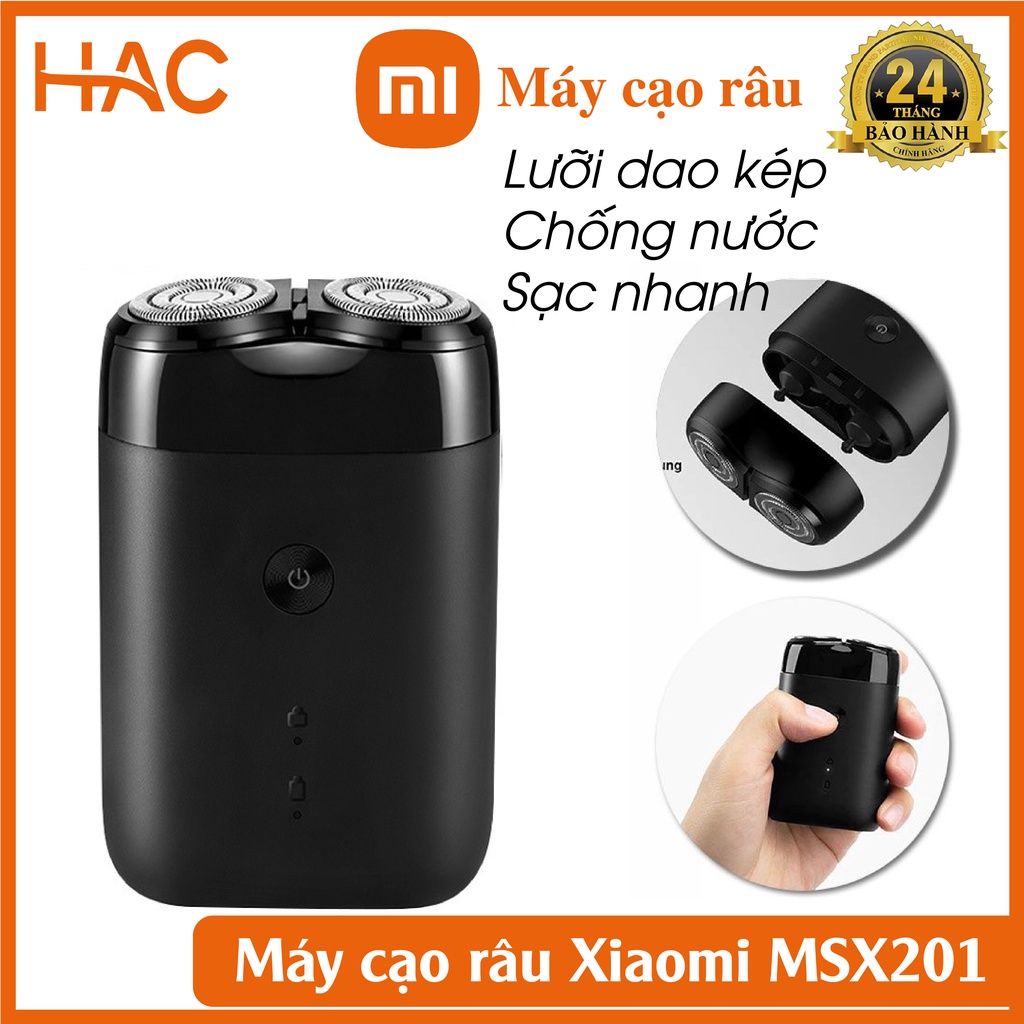 Máy cạo râu mini Xiaomi Mijia MSX201 lưỡi kép siêu khỏe, HÀNG CHÍNH HÃNG nhỏ gọn tiện dụng, an toàn không gây sây sát da