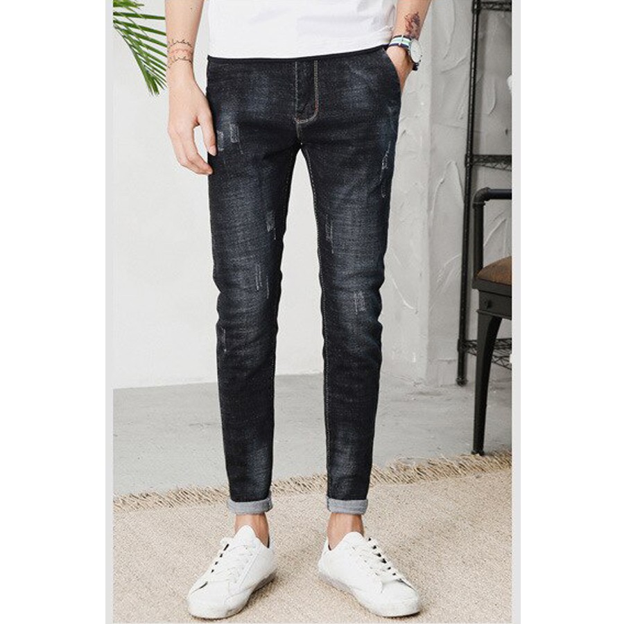 Quần Jeans Nam Dáng Vừa Chất Dày Màu Đen Cào | BigBuy360 - bigbuy360.vn