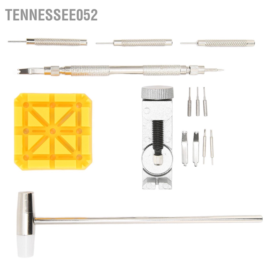 Tennessee052 14 cái Dây đeo đồng hồ liên kết Pins Remover Professional Watch Repair Spring Bar Tool Set cho thợ