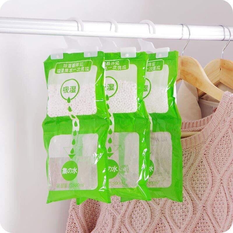 Túi hút ẩm 2 ngăn chống ẩm mốc có móc treo đa năng siêu hút ẩm cực tốt