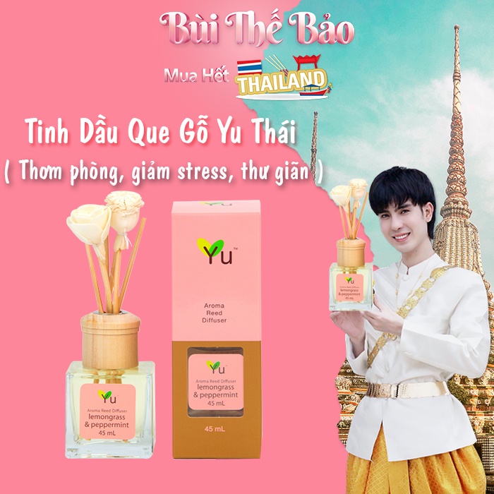 Nội Địa Thái | Tinh Dầu Yu Để Bàn Que Gỗ Khuếch Tán Mùi Thơm