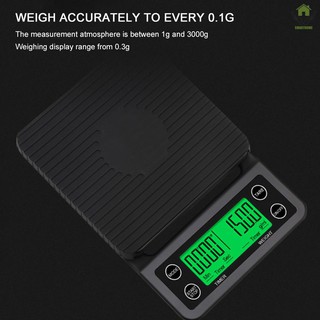 Accurate Electric Kitchen Scale,Coffee Scale with Timer High-precision Kitchen Scale Mini Electronic Platform Scale Food Weighing Scale
