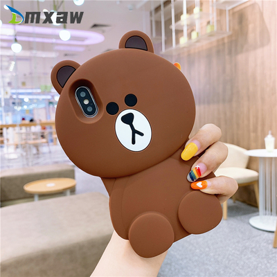 Ốp điện thoại hình gấu Brown đáng yêu cho Iphone 12 Pro Max Mini 11 Pro Max X 7 8 6 Plus 5 5s Se