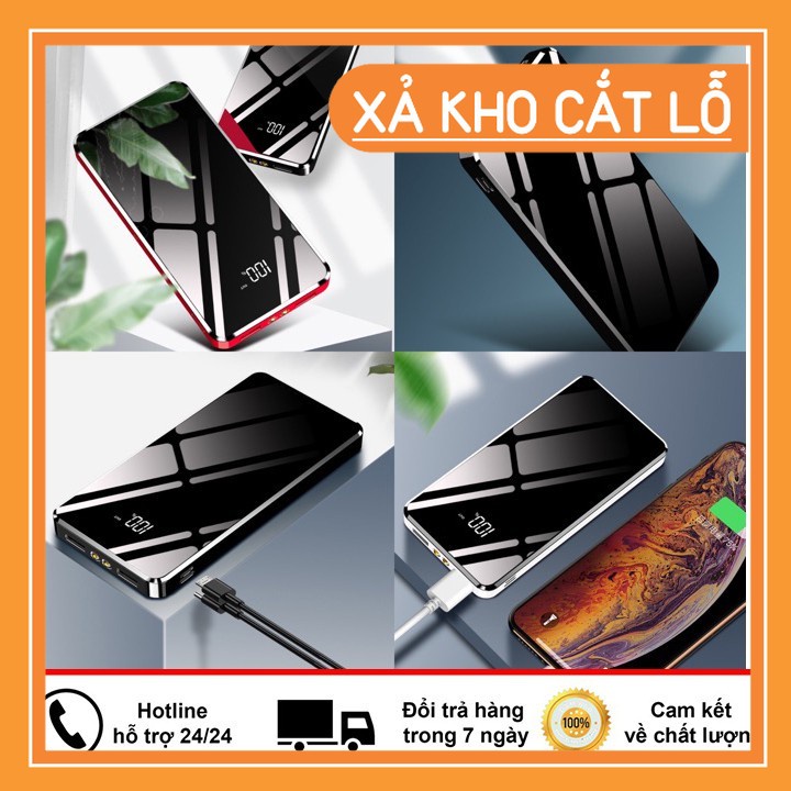 Cục Sạc Dự Phòng 30000mAh - Sạc Nhanh Pin Cực Trâu Chống Nóng - Có Đèn |ThanhLiem [Gương]