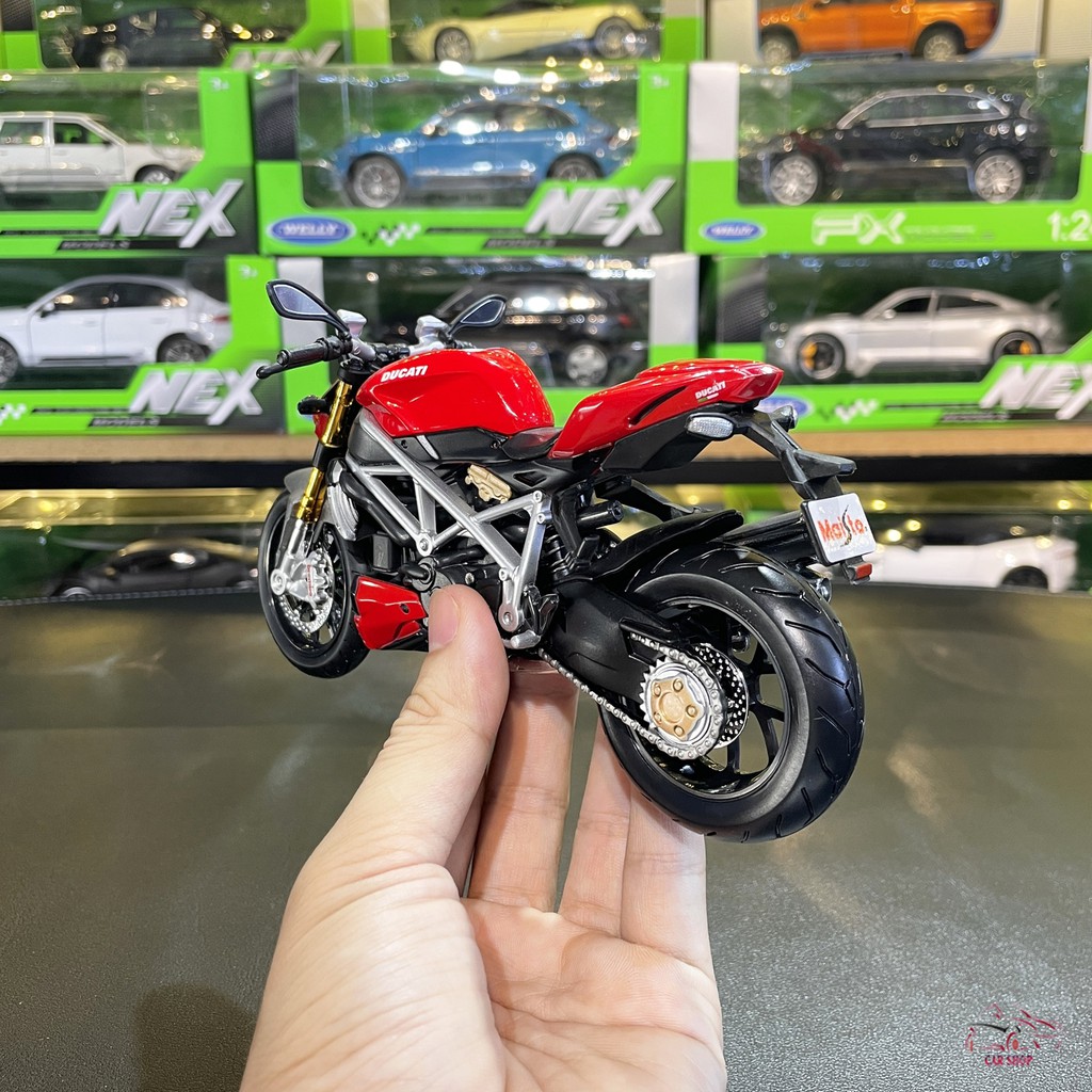 Mô hình xe mô tô Ducati Street Fighter Tỉ Lệ 1:12 hãng Maisto