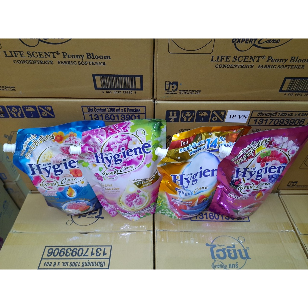 Nước Xả vải Hygiene túi đậm đặc 1300ml 1150ml Thái Lan