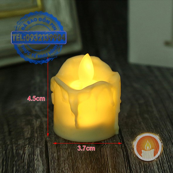 Nến điện tealight kiểu chảy tim lắc [KÈM SẴN PIN]