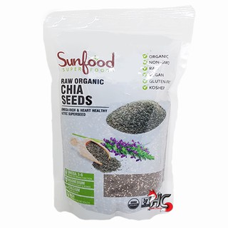 Hạt Chia ĐEN Hữu Cơ Sunfood Nhập Khẩu Mỹ_ Túi 454gr