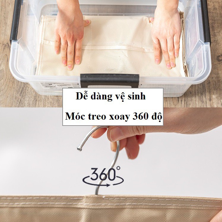 Túi Đựng Đồ Lót, Tất Vớ 2 Mặt 30 Ngăn Tiện Lợi , Túi Đựng Đồ Lót Treo Tủ Nhiều Ngăn Vải Oxford Chống Ẩm, Chống Bụi