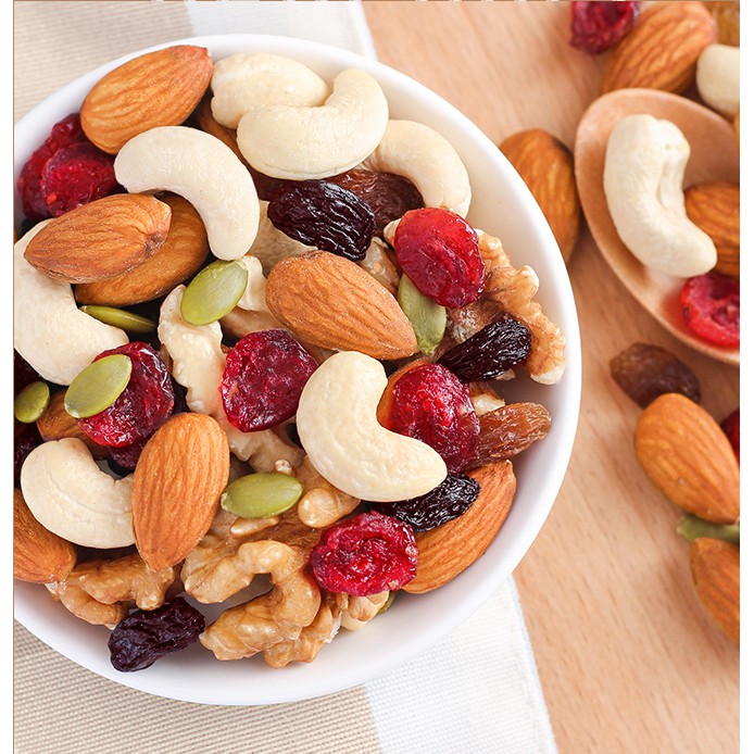 Hạt dinh dưỡng mix trái cây sấy giảm cân 500g - 12 loại hạt ăn vặt