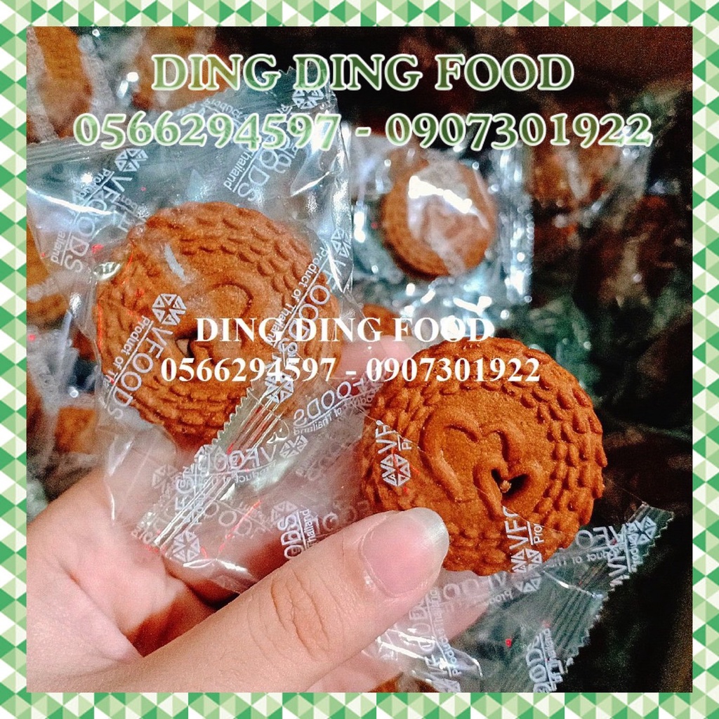 Date 2025 - 300g Bánh Hoa Mai Thái Lan VFOODS, Sầu Riêng, Socola Vani, Cà Phê, Dừa, Hương Dứa, Ăn Vặt, DING DING FOOD