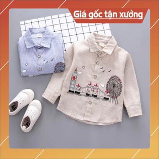 [Freeship - Combo - Xả kho cắt lỗ]Combo 2 áo sơ mi trẻ em 8 - 23kg. Áo sơ mi bé trai giá rẻ