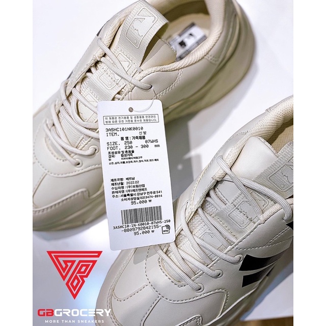 Giày MLB Bigball Chunky NY Yankees Beige - Ảnh thật shop chụp