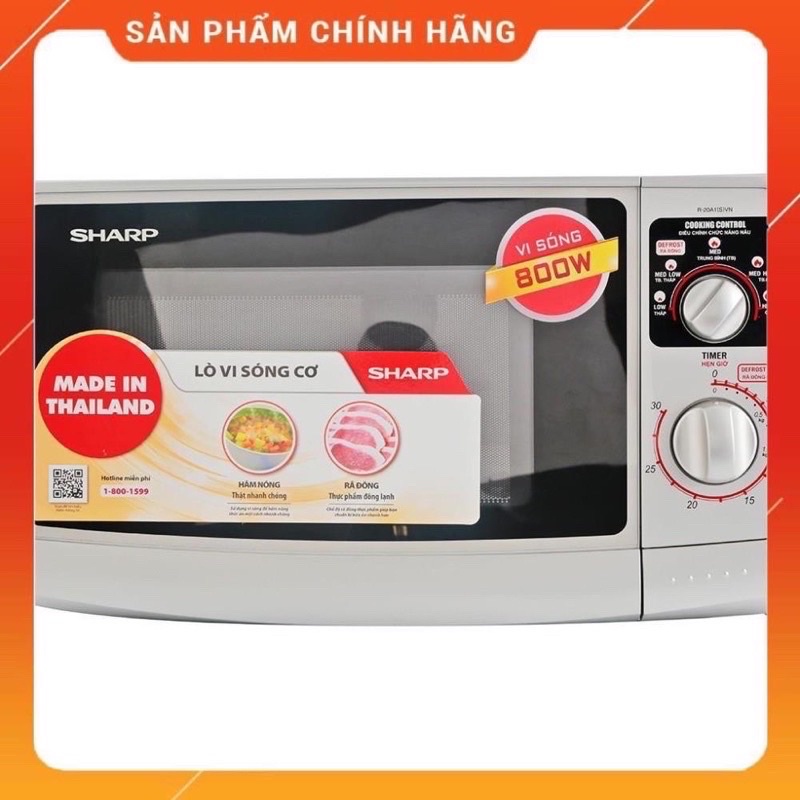 [CHÍNH HÃNG] Lò vi sóng Sharp R202VN | R205VN 20 lít | R20A1(S) 22 lít 800W [ bảo hành 12 tháng ]