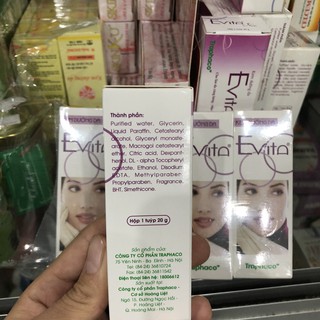 Kem dưỡng da Evita 20gr