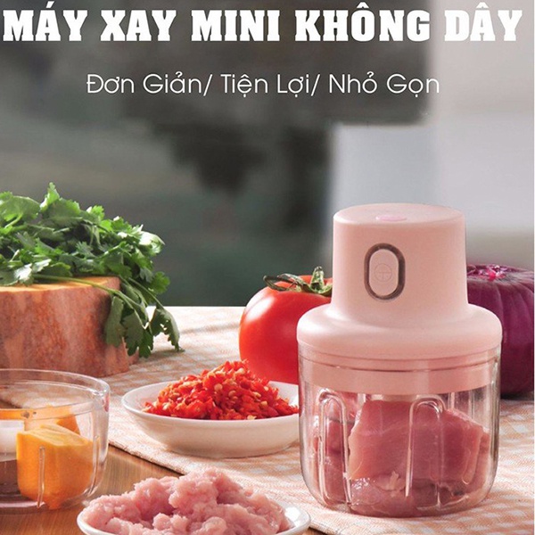 [Loại1] Máy Xay Đa Năng Sử Dụng Pin Sạc USB