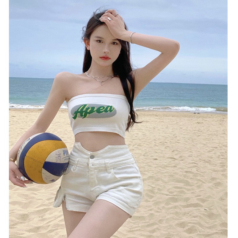 Cocory vn Xiaozhainv Áo Lửng Hai Dây In Họa Tiết Quyến Rũ Dành Cho Nữ | BigBuy360 - bigbuy360.vn