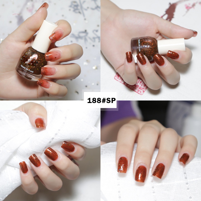 Sơn Móng Tay Kim Tuyến Lấp Lánh Lâu Trôi Không Phai Màu