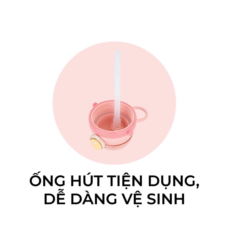 Bình Nước Hokori Nhựa Việt Nhật Cao Cấp 450ml Nhựa An Toàn Cho Bé Yêu Nhà Bạn