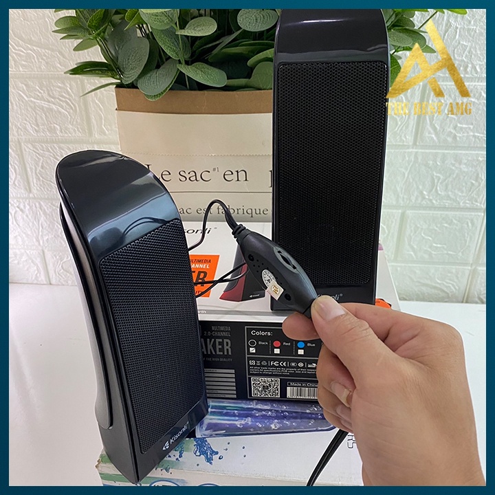 Loa Máy Tính Để Bàn Mini Có Dây Chính Hãng 2.0 Kisonli S111 Loa Vi Tính Nghe Nhạc Laptop Pc Gaming