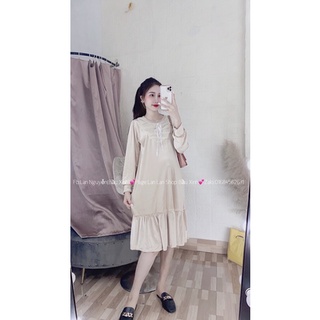 Váy Nhung Cổ Bèo