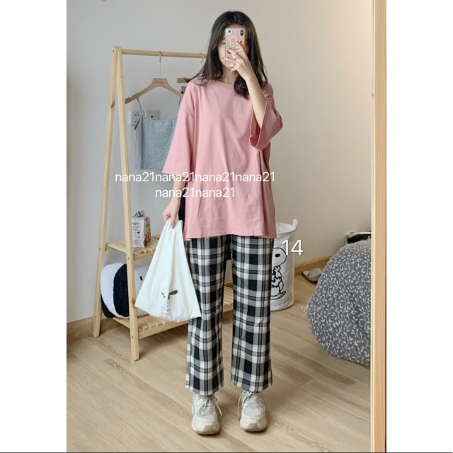Quần culottes kẻ caro (nhiều màu) | BigBuy360 - bigbuy360.vn