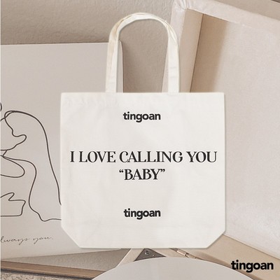 TINGOAN® - Túi tote có dây kéo khóa trắng tingoan