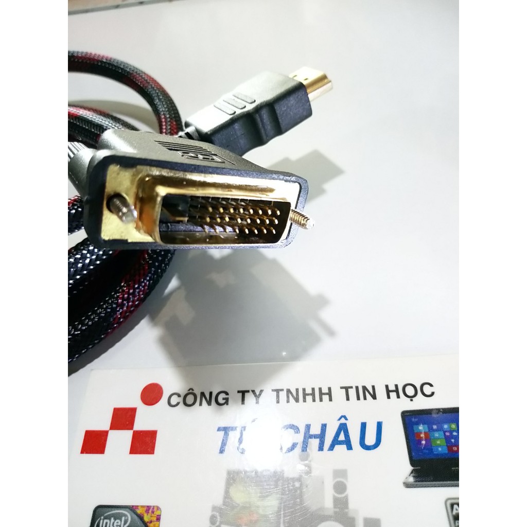 Cáp chuyển tín hiệu HDMI ra DVI - 1 (DVI-D Dual Link Chân 24-1): Cáp dài 1.5M