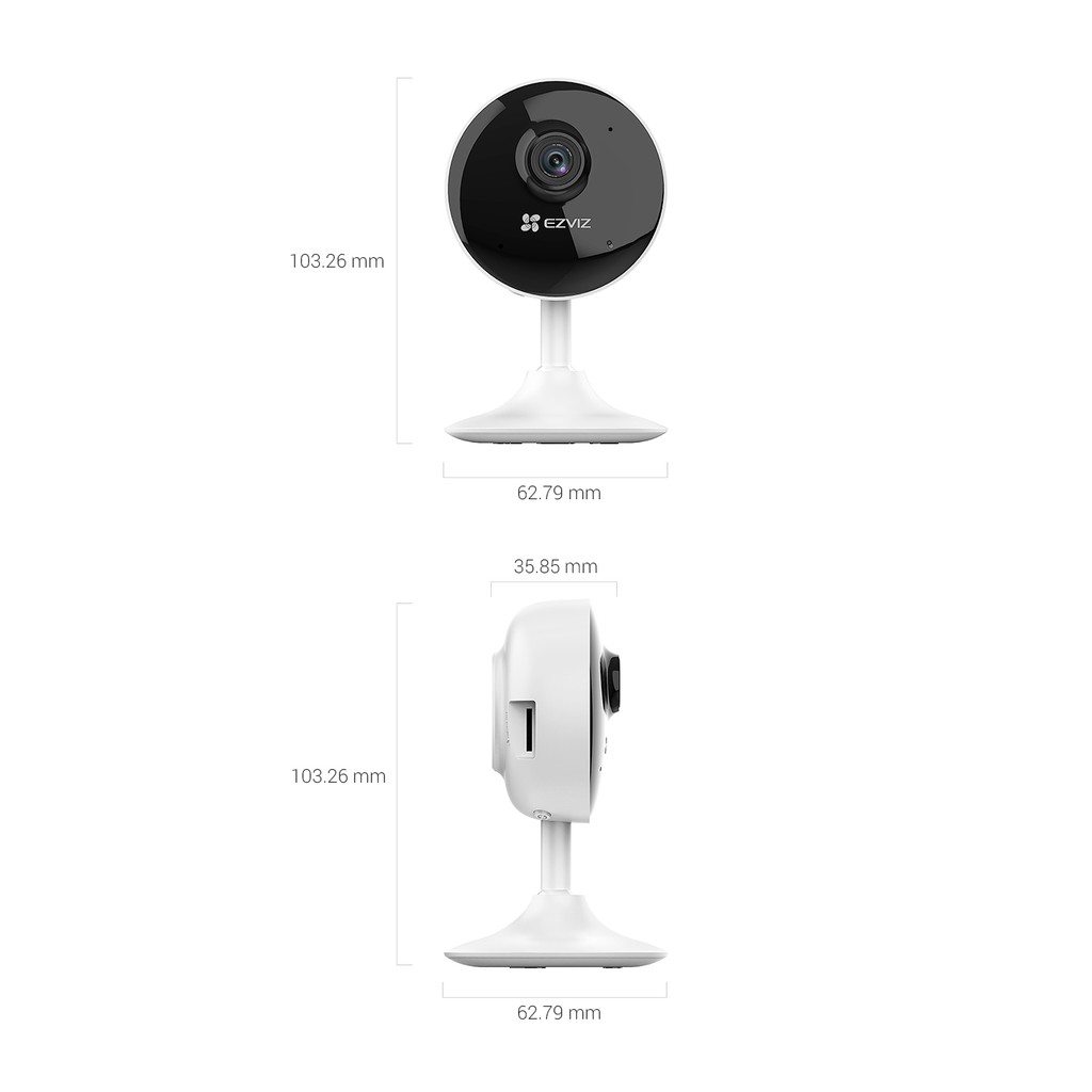 Camera Wifi EZVIZ C1C-B 1080P 2.0MP H265 - Tùy Chọn Thẻ Nhớ