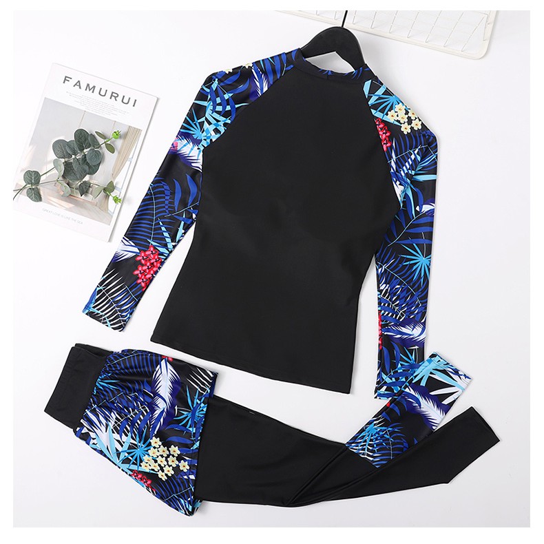 Đồ bơi nữ tay dài quần dài liền quần đùi 03