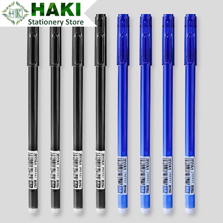 Bút mực xóa được HAKI ngòi 0.5mm bút gel màu đen xanh phụ kiện văn phòng phẩm B63
