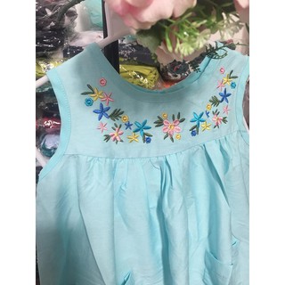 đầm bé gái kate lụa thêu