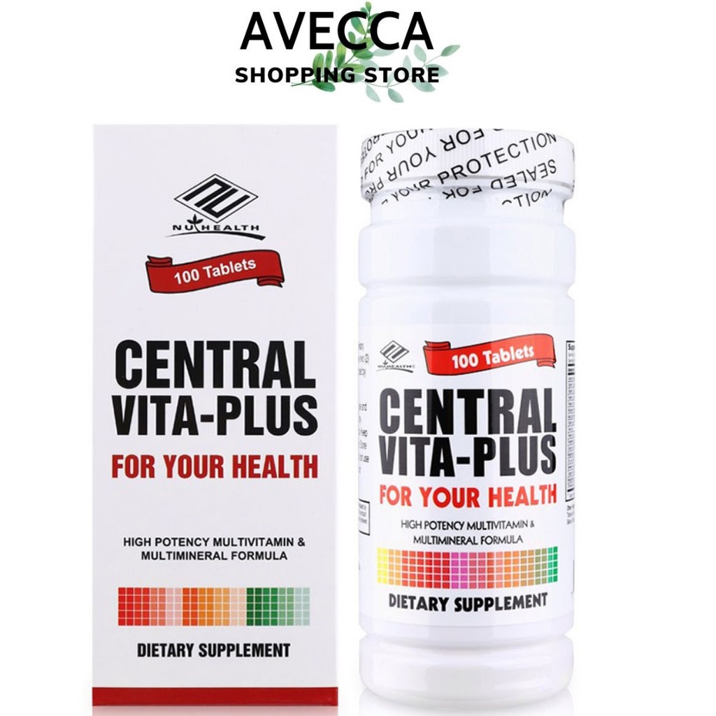 Viên Uống Bổ Sung Vitamin & Muối Khoáng Central Vita-Plus (Hộp 100 Viên)