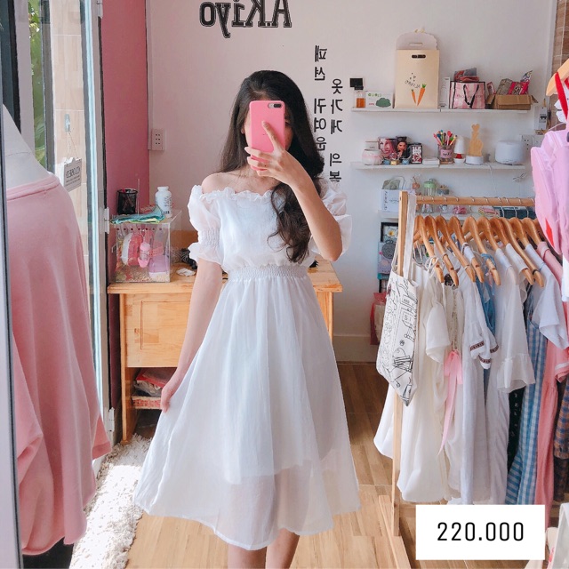 Đầm xốp ảnh thật .