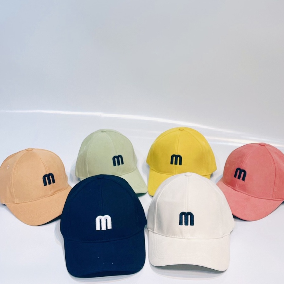 Mũ lưỡi trai Nón kết thêu chữ M 345 phong cách Ulzzang form unisex nam nữ