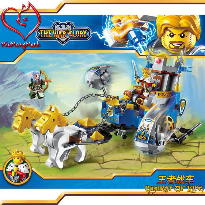 Chiến Xa Ngựa Kéo Của Nhà Vua Warcraft Lego Enlighten Qman Đồ Chơi Lắp Ráp Xếp Hình